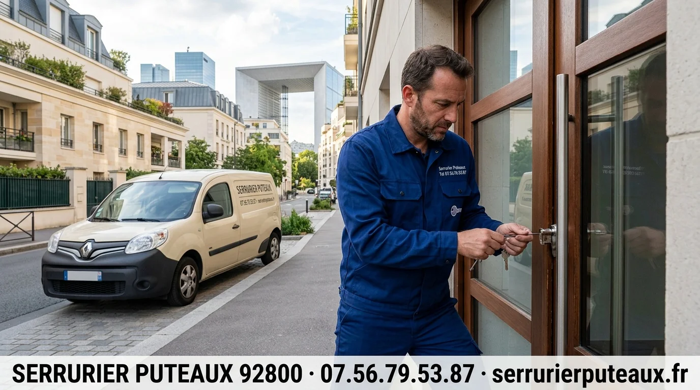 Serrurier Puteaux en intervention - artisan local 92800